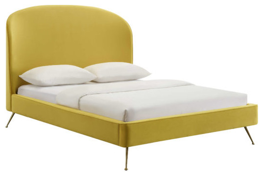 TOV Furniture Vivi Burnt Gold Velvet Bed in King