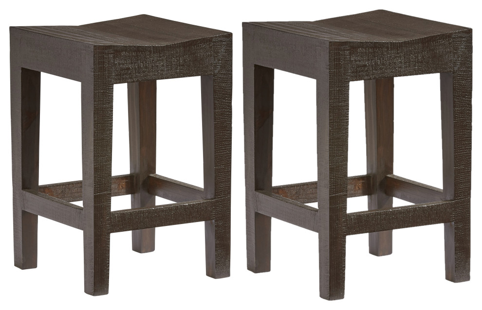 Progressive Furniture Farmhouse Counter Stools, Set of 2 Transitional