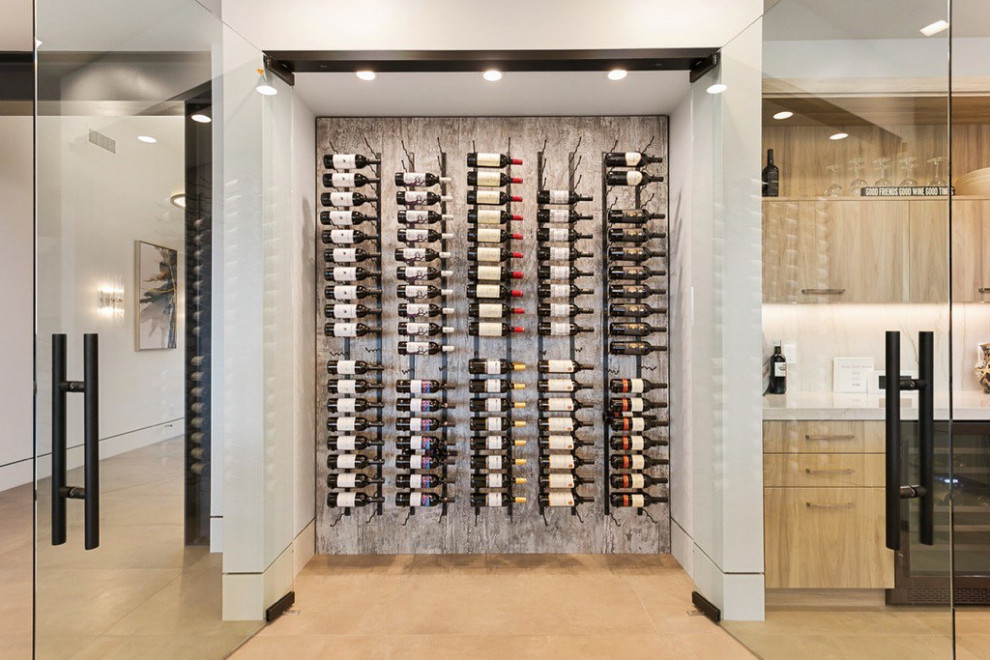 Design ideas for a country wine cellar in San Diego.