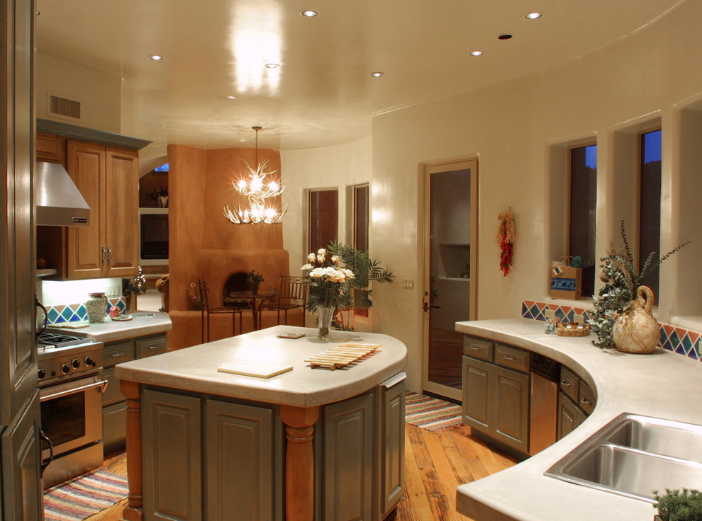 Example of a mountain style kitchen design in Phoenix