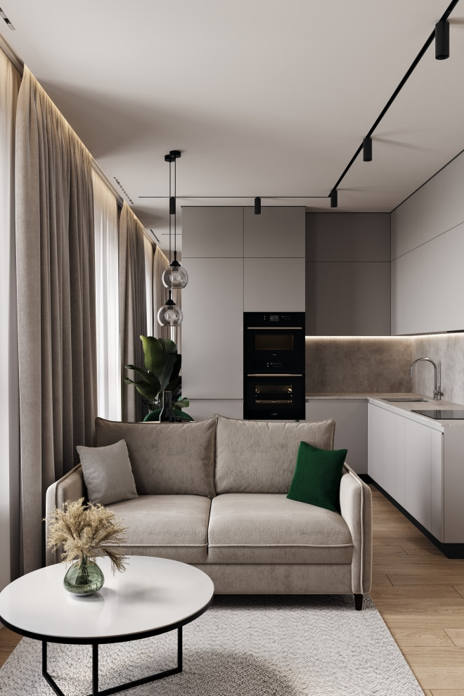 Дизайн интерьера квартиры в современном стиле в ЖК Селигер Сити, Москва