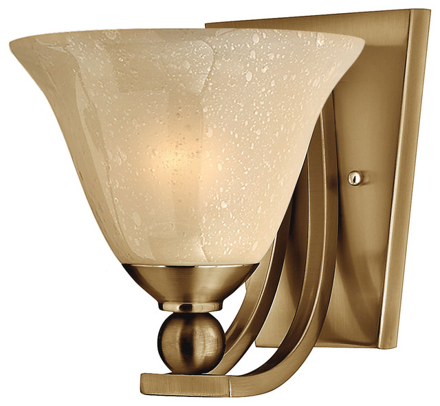 1 Light Wall Sconce, Brushed Bronze