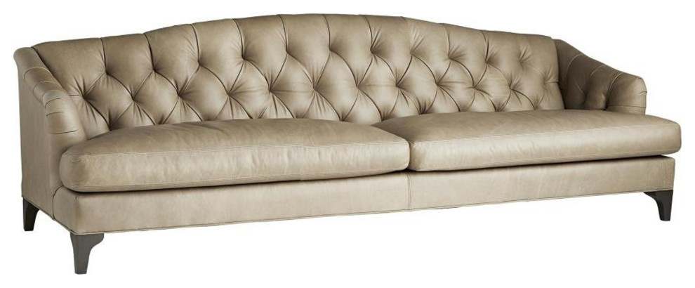 Klein Sofa, Mushroom Leather Grey Ash, Wood, 96"W (8121 3JN05) -  Transitional - Sofas - by Lighting Reimagined | Houzz