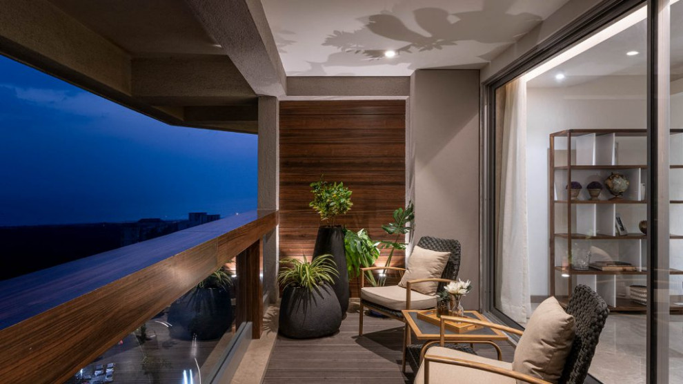 Vijay Enclave Residential Design & Build - Contemporary - Balcony ...