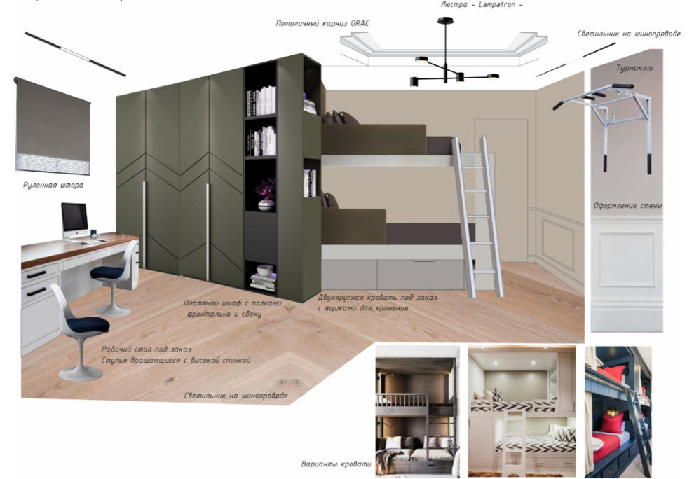 Концептуальные коллажи для частных интерьеров.