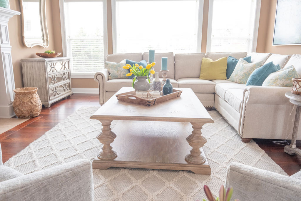 California Chic Style Living Room and Office