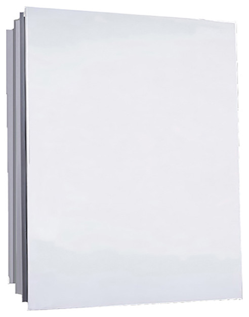 Euroline Medicine Cabinet, 18"x24", Polished Edge, Partially Recessed