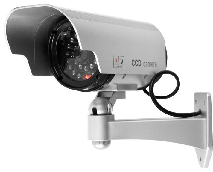 2 Security Camera Decoy w/ Blinking LED & Adjustable Mount
