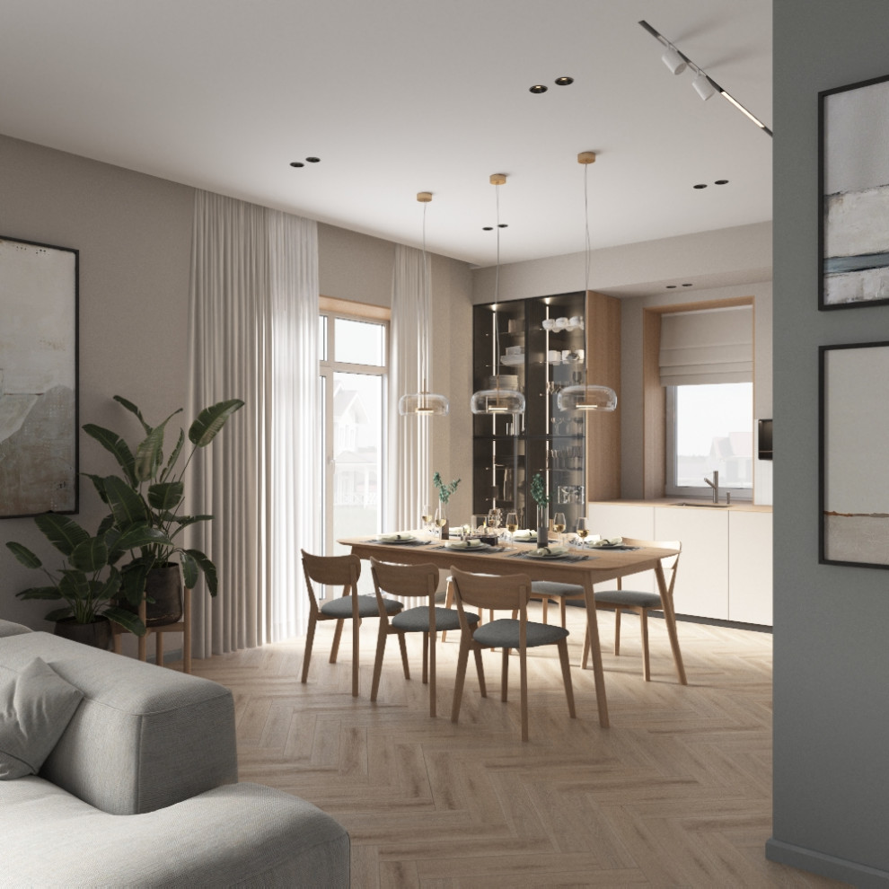 Дизайн кухни-гостиной