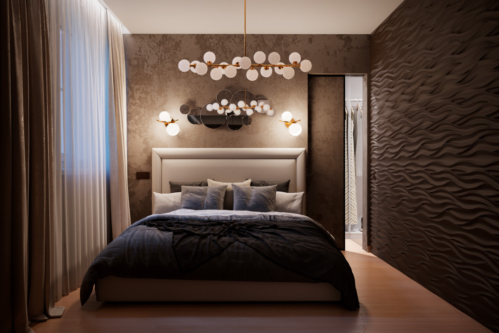 Спальня с гардеробной и балконом