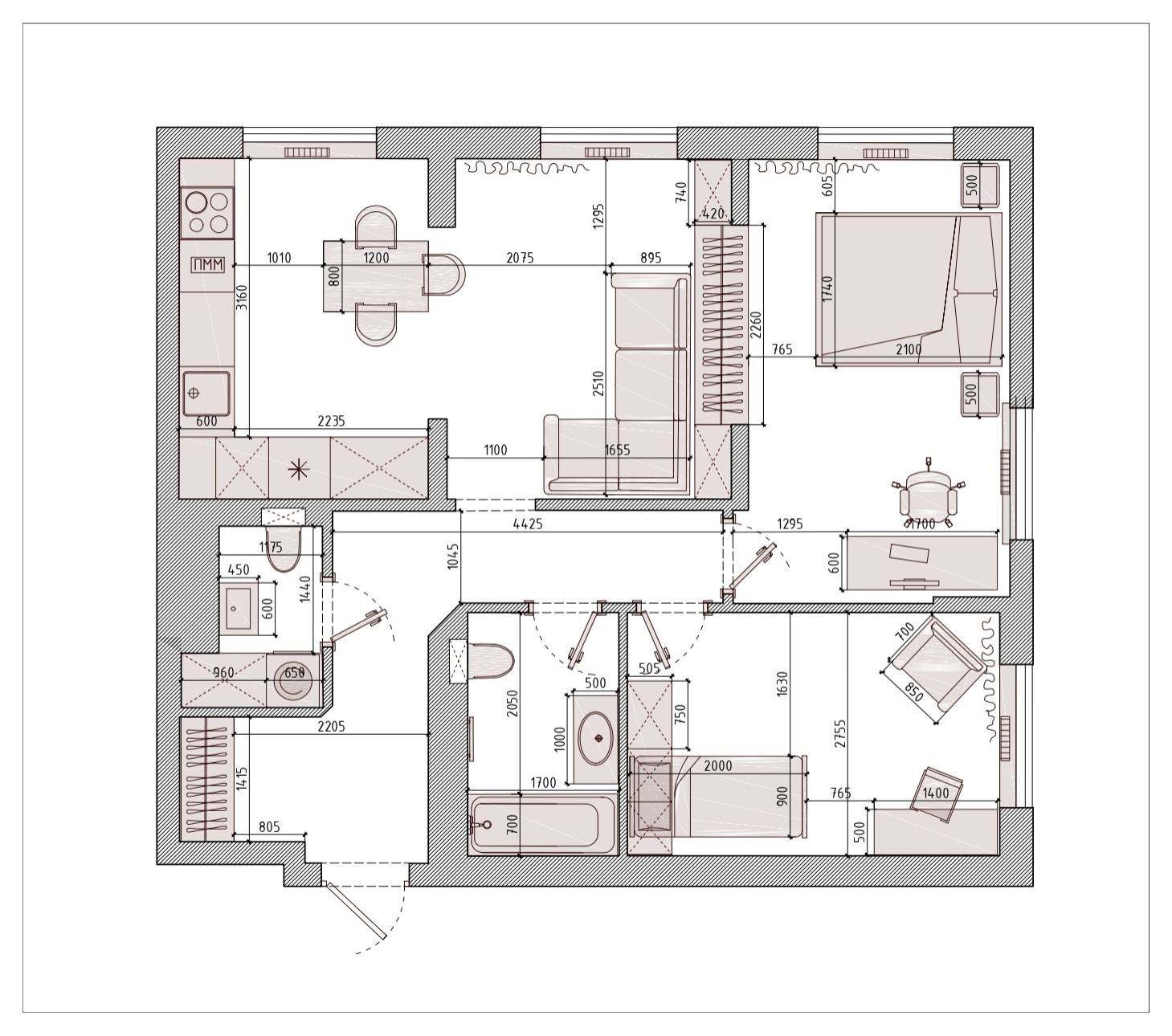 Дизайн квартиры 70 кв. м: советы и идеи