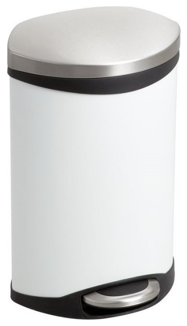 Safco Step-On Receptacle - 3 Gallon in White