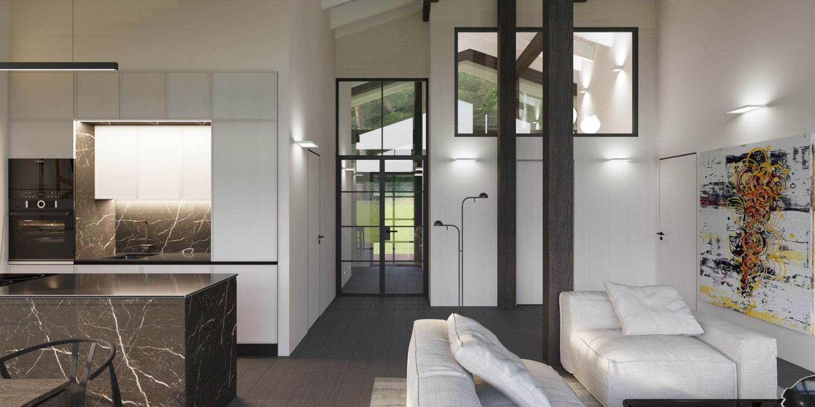 Дом-фахверк, юго-запад Подмосковья, 100 кв.м.