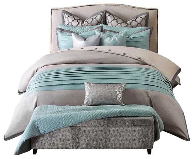jla jla hampton hill tranquility polyster comforter set, multi jla jla hampton hill tranquility polyster comforter set, multi