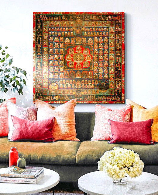cuadros mandalas asiatisk-vardagsrum