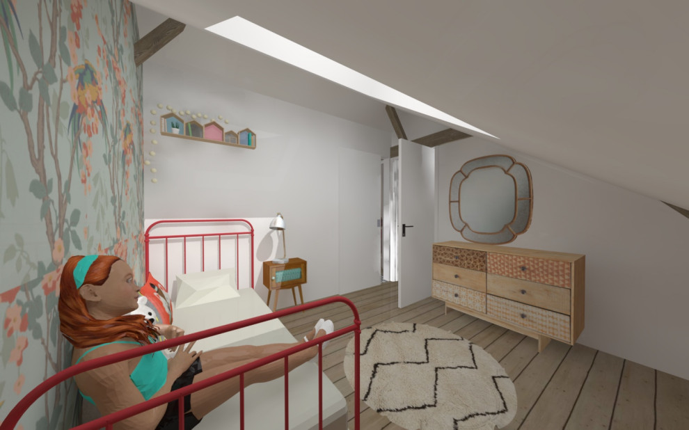 Aménagement des combles d'une maison de plein pied, option 2 la chambre