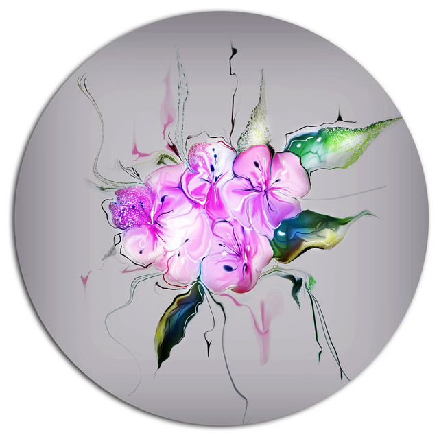 Purple And Pink Pansies Flowers, Animal Disc Metal Wall Art Print, Disc ...