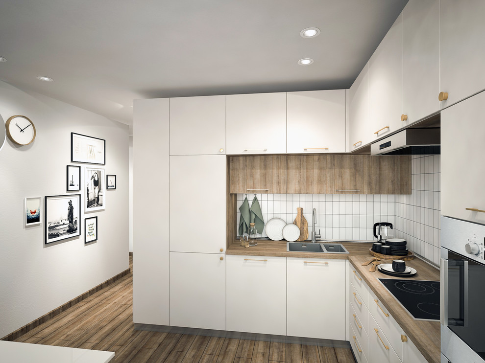 Минималистичная двухкомнатная квартира со светлыми стенами