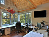 Transitional Home Office by Kevin Browne Architecture
