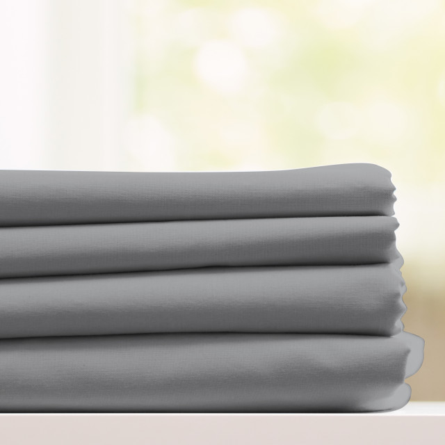 Egyptian Cotton Feel Coolest Soft, 4Piece Sheet Deep Pockets, Twin