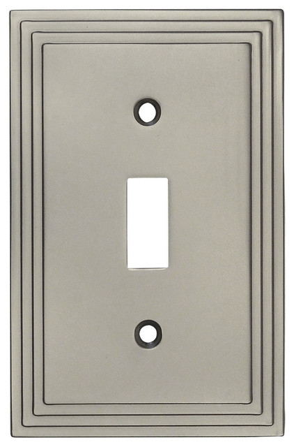 Cosmas 25053 Sn Satin Nickel Single Toggle Switchplate Cover Transitional Switch Plates And Outlet Covers By Door Corner Houzz