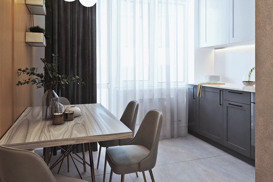 дизайн-проект интерьера квартиры в ЖК "Зеленый угол".