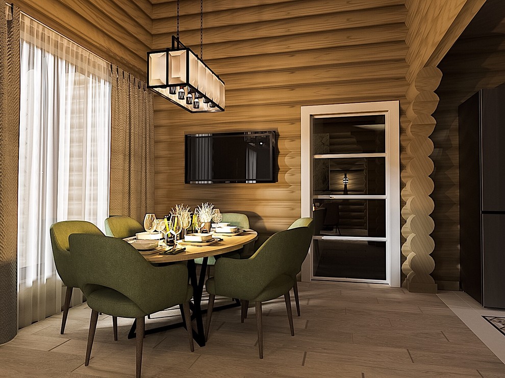 Дом из оцилиндрованного бревна 180м.кв.