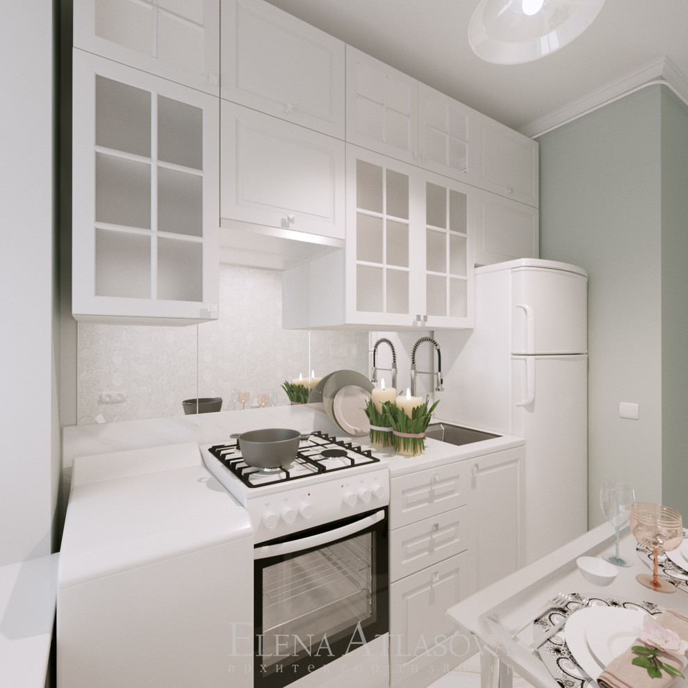 2 варианта дизайна маленькой кухни