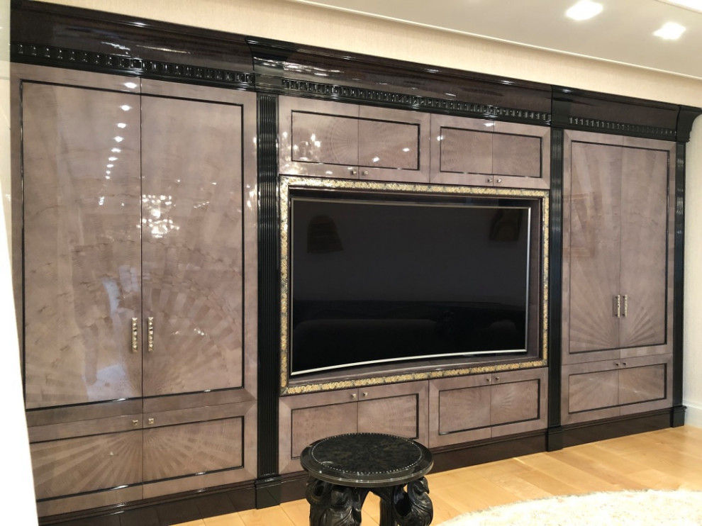 ТВ-зона в гостиной. Остоженка.