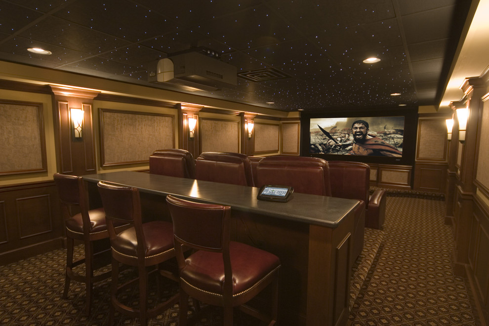 Traditional enclosed home theatre in DC Metro.
