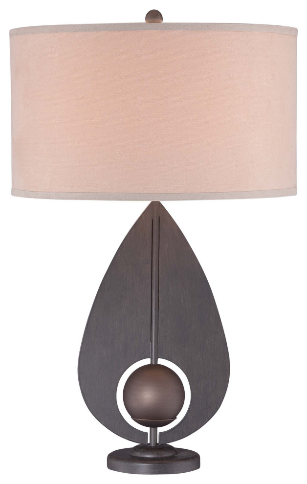 George Kovacs P1616-0 One Light Table Lamp George Kovacs Iron Bronze Accents