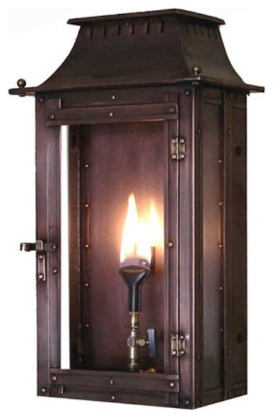 Williamsburg copper gas lanterns - Traditional - Outdoor Wall Lights