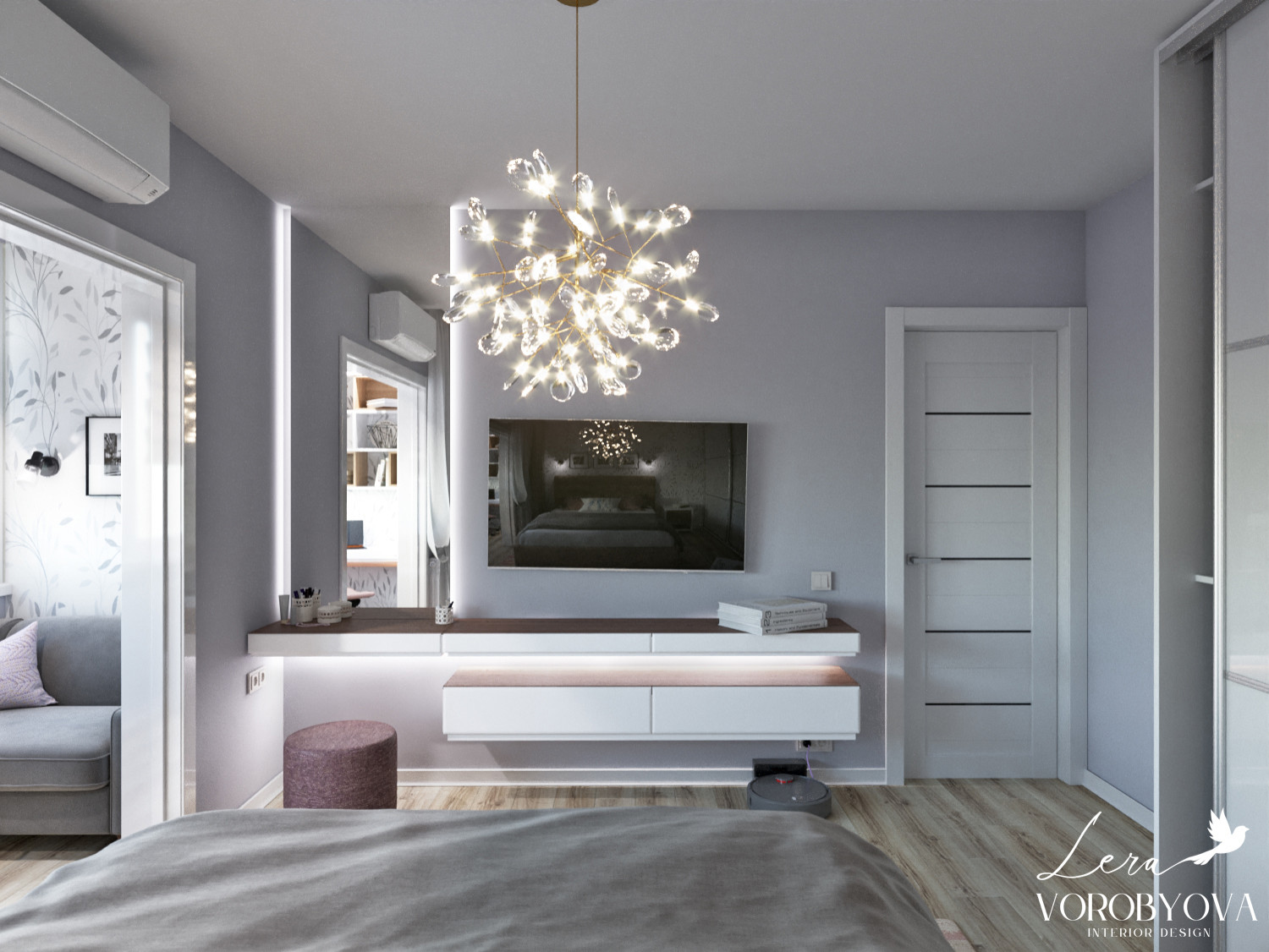 Двухкомнатная квартира в серых тонах