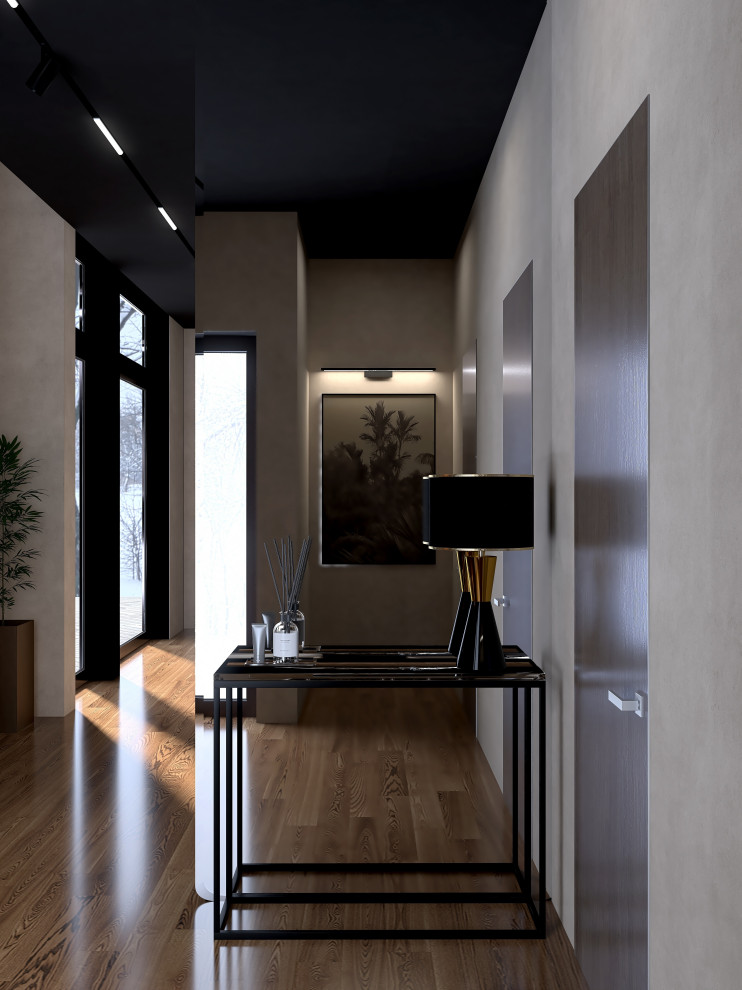 Кухня-гостиная в доме в лесу