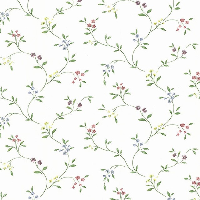 Fresh Kitchens, PrePasted Kitchen Design White, Green Wallpaper Roll