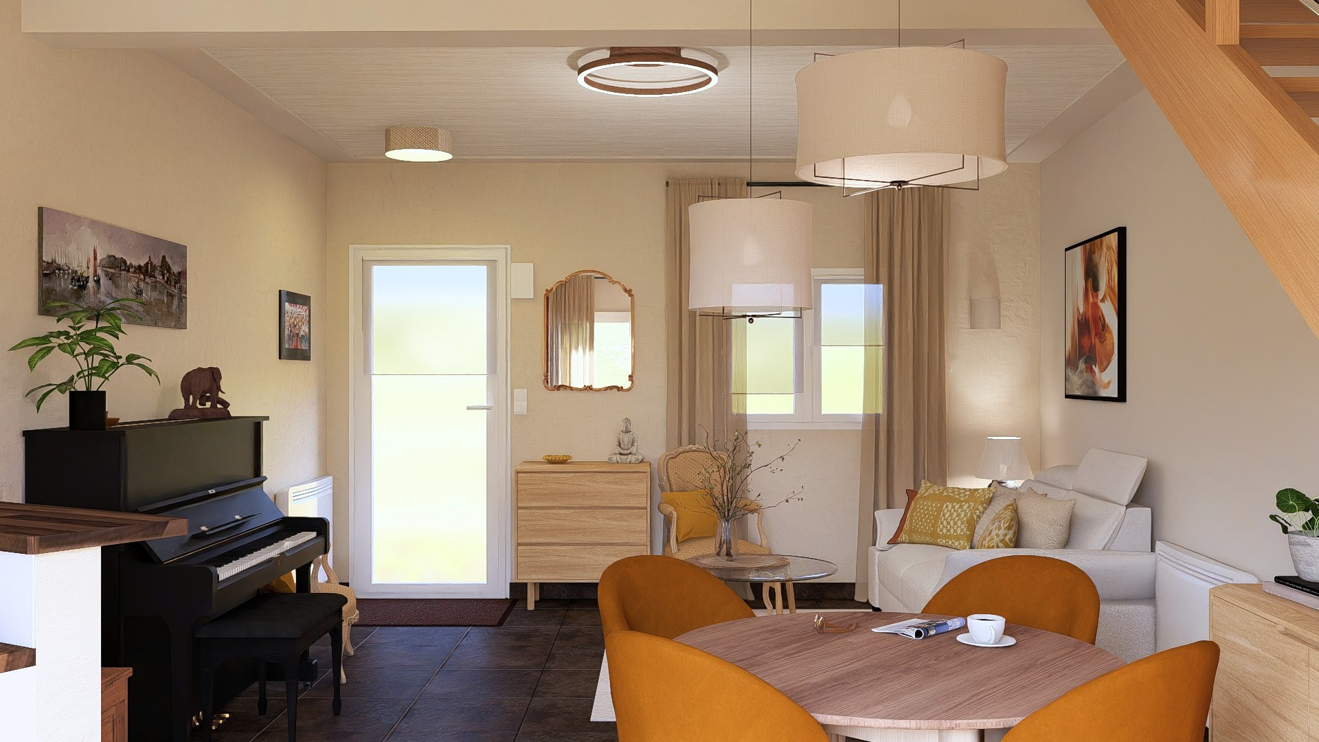 Décoration pièce de vie - Maison Nantes