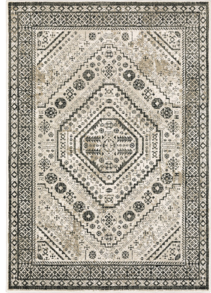 Oriental Weavers 659C0 Ivory/Grey Area Rug, 7'10'' X 10
