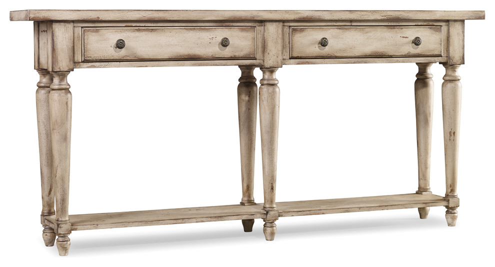 Two Drawer Thin Console