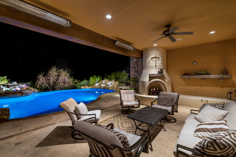 Mountain style pool photo in Phoenix