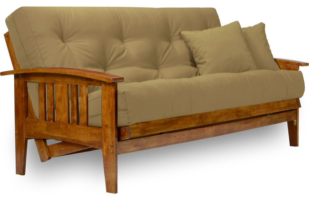 Westfield Wood Futon Set, Frame, 8" Mattress Craftsman Futons by