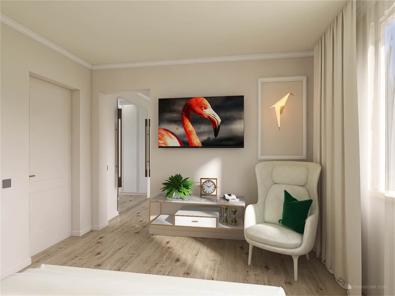 Проект спальня с гардеробной