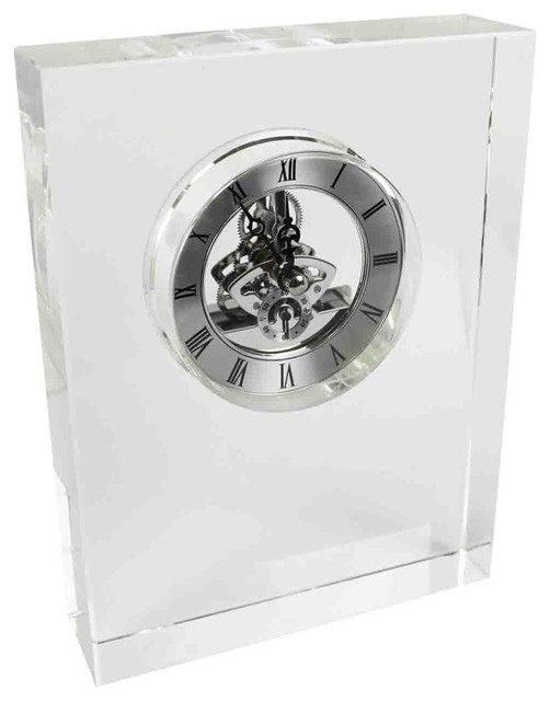 Sagebrook Home Glass Block Silver Table Clock Contemporary Desk Sagebrook Home Glass Block Silver Table Clock Contemporary Desk And Mantel Clocks By