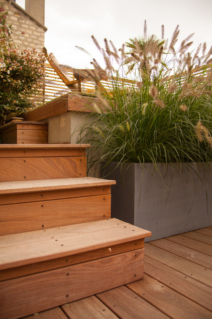 duplex parisien contemporaneo-terraza-y-balcon