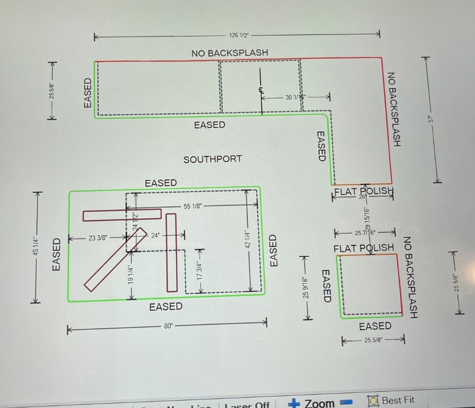 Island countertop overhang supports