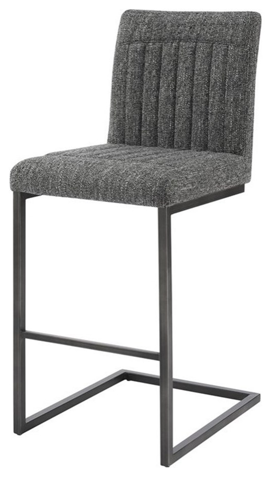 New Pacific Direct Ronan 26" Fabric Counter Stool in Blazer Dark Gray