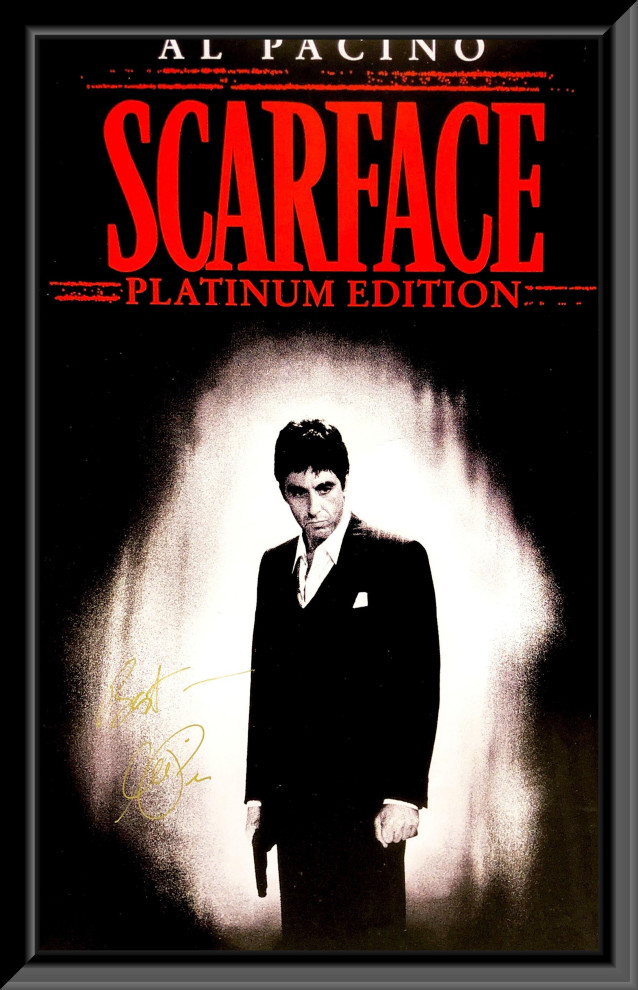 Scarface Platinum Edition Al Pacino signed movie poster, 27x40 inches