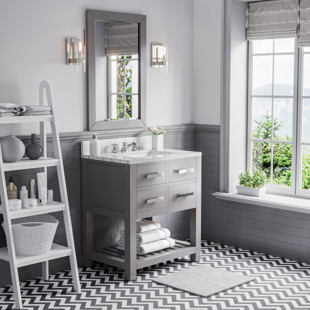 30" Cashmere Grey Single Sink Bathroom Vanity - Transitional - Bathroom ...