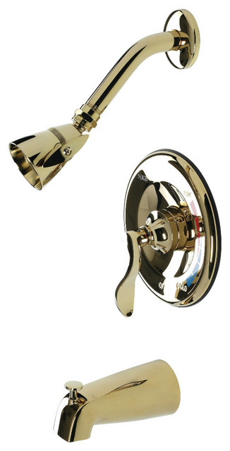 Kingston Brass Milano Wannen-/Duscharmatur – Druckausgleichend, Chrom & Poliertes Messing