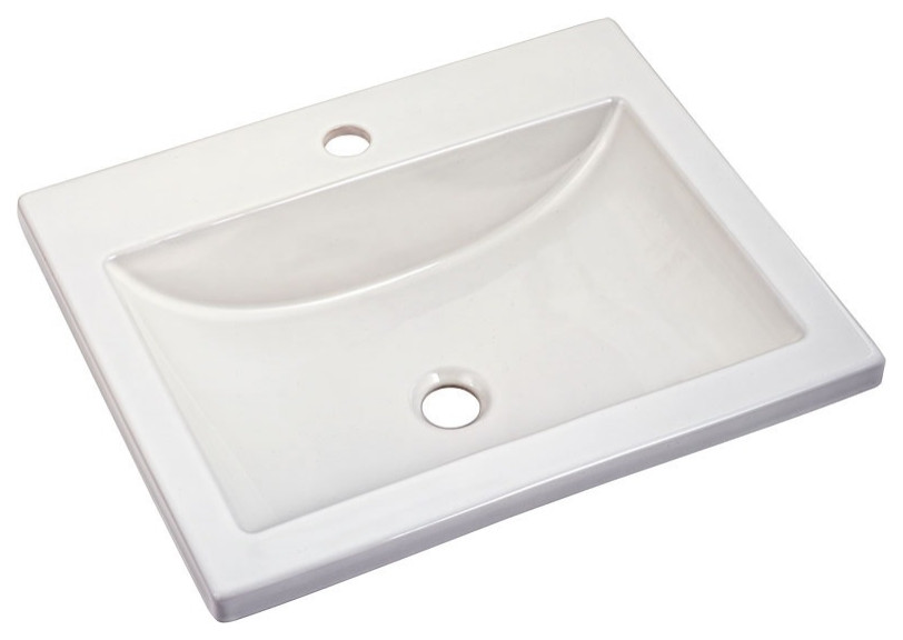 American Standard 0643.001 211/4" DropIn Bathroom Sink Contemporary