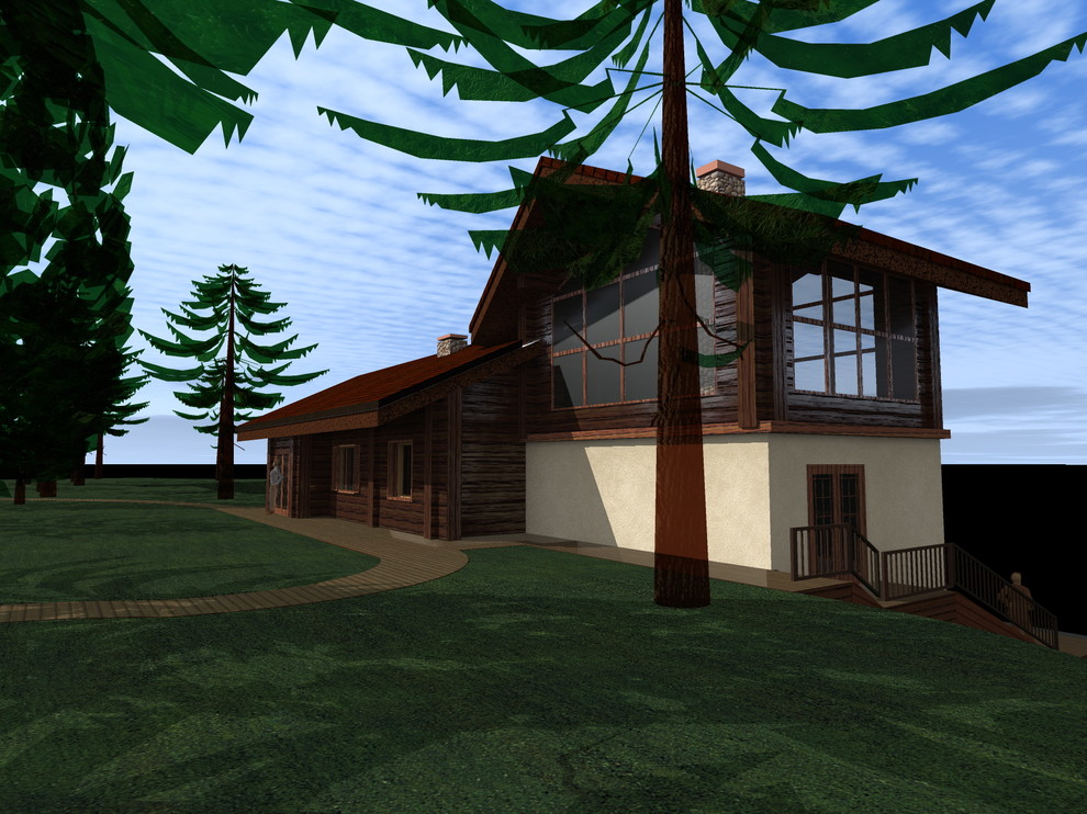 Мещера. Домики на склоне.